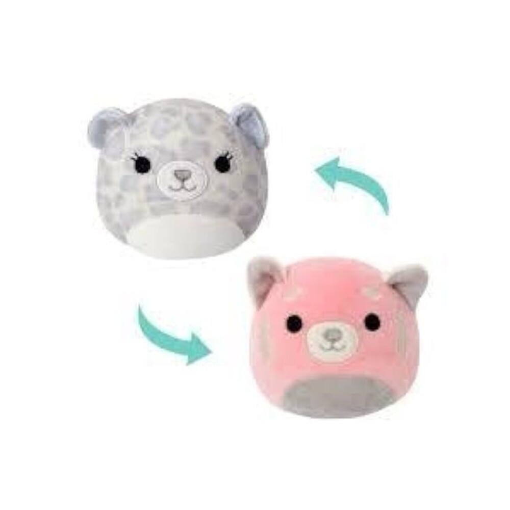 Mischa Red Panda & Dohna Snow Leopard Flip A Mallows Squishmallows 8" Plush